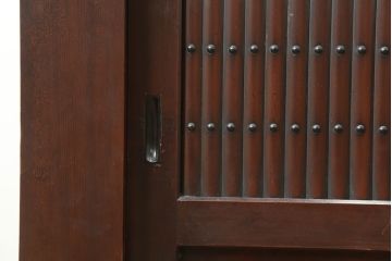 和製アンティーク　明治大正期　丸桟仕上げの気品溢れる近江水屋箪笥・重ね(重ね箪笥、収納棚)(R-046258)