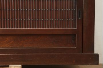 和製アンティーク　明治大正期　丸桟仕上げの気品溢れる近江水屋箪笥・重ね(重ね箪笥、収納棚)(R-046258)