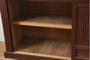 和製アンティーク　明治大正期　丸桟仕上げの気品溢れる近江水屋箪笥・重ね(重ね箪笥、収納棚)(R-046258)