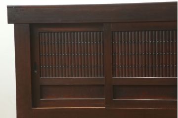 和製アンティーク　明治大正期　丸桟仕上げの気品溢れる近江水屋箪笥・上段(重ね箪笥、収納棚)(R-046259)