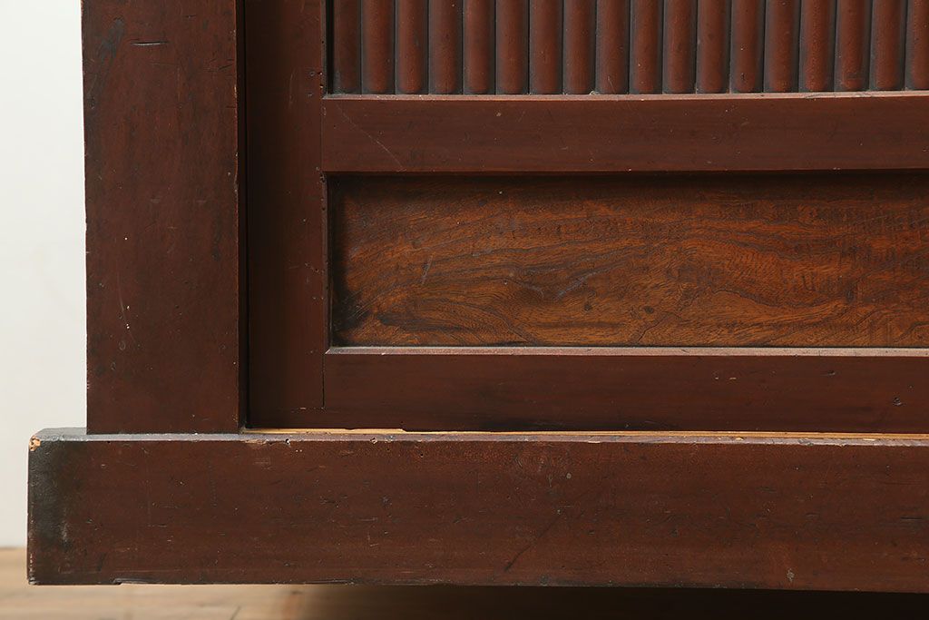 和製アンティーク　明治大正期　丸桟仕上げの気品溢れる近江水屋箪笥・下段(重ね箪笥、収納棚)(R-046260)