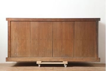 和製アンティーク　明治大正期　丸桟仕上げの気品溢れる近江水屋箪笥・下段(重ね箪笥、収納棚)(R-046260)