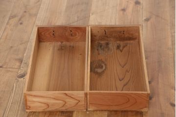 和製アンティーク　昭和初期　純和風のお部屋にぴったりの水屋箪笥・上段(重ね箪笥、収納棚、戸棚、食器棚)(R-046268)
