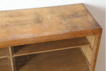 和製アンティーク　昭和中期　ナラ材　シンプルで使いやすい収納棚(サイドボード)(R-046270)