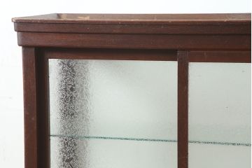 アンティーク家具　大正ロマン　ケヤキ材　クラシカルな雰囲気漂うガラスケース(ショーケース、飾り棚、陳列棚)(R-046273)