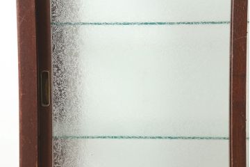 アンティーク家具　大正ロマン　ケヤキ材　クラシカルな雰囲気漂うガラスケース(ショーケース、飾り棚、陳列棚)(R-046273)
