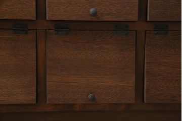 ラフジュ工房オリジナル　古材リメイク　2×4マス　やさしい色合いのパタパタ収納棚(マス目棚、戸棚)(R-046282)