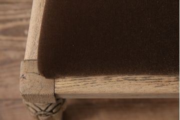 アンティーク家具　イギリスアンティーク　ストリップド(剥離)　オーク材　バルボスレッグのダイニングチェア(椅子)(R-046284)