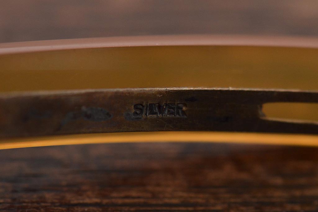 古い鼈甲　コンパクト　髪留　6点(べっこう、シルバー、在銘)(R-046289)