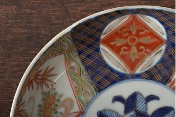 明治期　伊万里焼　色絵6寸皿2枚セット(和食器、中皿)(R-046296)