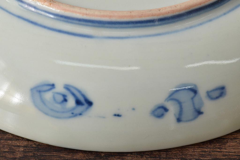 明治期　伊万里焼　色絵6寸皿2枚セット(和食器、中皿)(R-046296)