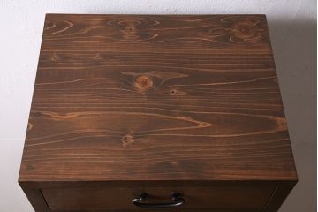 カタログ掲載品　ラフジュ工房オリジナル　縦型　和風　脚付きの10段チェスト(ハイチェスト、引き出し)(R-046297)