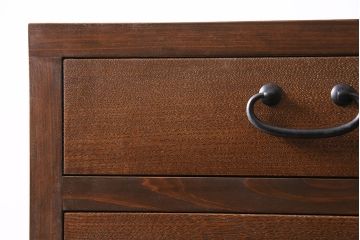 カタログ掲載品　ラフジュ工房オリジナル　縦型　和風　脚付きの10段チェスト(ハイチェスト、引き出し)(R-046297)