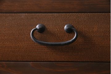 カタログ掲載品　ラフジュ工房オリジナル　縦型　和風　脚付きの10段チェスト(ハイチェスト、引き出し)(R-046297)