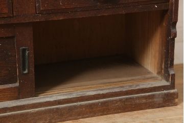 アンティーク家具　ナラ材　象嵌がおしゃれなライティングビューロー(簿記机、在宅ワーク、在宅用ワークデスク)(R-046304)