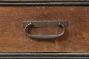 アンティーク家具　昭和初期　松竹梅の透かし入りの飾り棚(飾棚、茶棚)(R-046305)