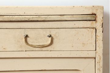 アンティーク家具　昭和初期　作業台付き　レトロなペイントキャビネット(収納棚、食器棚)(R-046307)