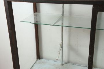 アンティーク家具　昭和初期　ナラ材　レトロな雰囲気が魅力のガラスケース(ショーケース、陳列棚)(R-046309)