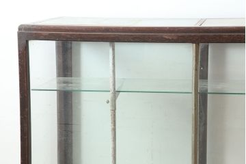 アンティーク家具　昭和初期　ナラ材　レトロな雰囲気が魅力のガラスケース(ショーケース、陳列棚)(R-046309)
