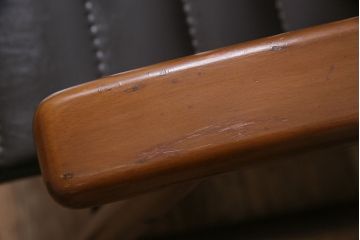 和製ヴィンテージ　昭和中期　松田家具　ブナ材　スタイリッシュなデザインの国産ロッキングチェア(チェア、アームチェア、ビンテージ)(R-046310)