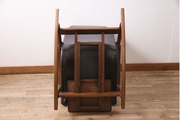 和製ヴィンテージ　昭和中期　松田家具　ブナ材　スタイリッシュなデザインの国産ロッキングチェア(チェア、アームチェア、ビンテージ)(R-046310)