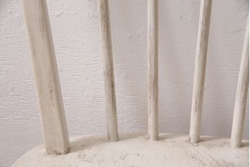 ペイント家具　ERCOL(アーコール)　フレンチシャビーなウィンザーチェア(ダイニングチェア、椅子、ウインザーチェア)(R-046314)