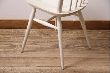 ペイント家具　ERCOL(アーコール)　フレンチシャビーなウィンザーチェア(ダイニングチェア、椅子、ウインザーチェア)(R-046314)