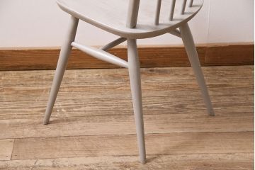 ペイント家具　ERCOL(アーコール)　フレンチシャビーなウィンザーチェア(ダイニングチェア、椅子、ウインザーチェア)(R-046315)