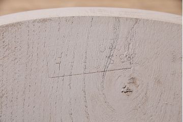 ペイント家具　ERCOL(アーコール)　フレンチシャビーなウィンザーチェア(ダイニングチェア、椅子、ウインザーチェア)(R-046315)