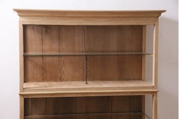 アンティーク家具　栓材　引き出し付き　ナチュラルスタイルにぴったりなガラスケース(ショーケース、店舗什器、陳列棚、飾り棚)(R-046316)