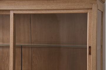 アンティーク家具　栓材　引き出し付き　ナチュラルスタイルにぴったりなガラスケース(ショーケース、店舗什器、陳列棚、飾り棚)(R-046316)