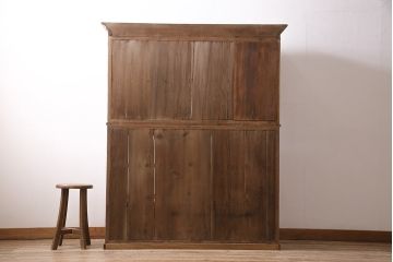 アンティーク家具　栓材　引き出し付き　ナチュラルスタイルにぴったりなガラスケース(ショーケース、店舗什器、陳列棚、飾り棚)(R-046316)