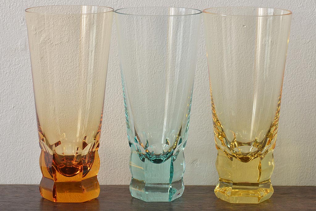 チェコガラス　MOSER　モーゼル　グラス5点(ボヘミアクリスタル、コップ)(R-046321)