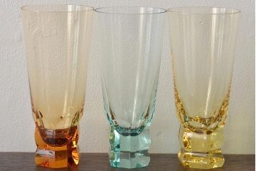 チェコガラス　MOSER　モーゼル　グラス5点(ボヘミアクリスタル、コップ)(R-046321)