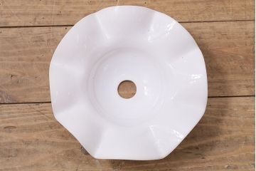 ヴィンテージ照明　イギリスビンテージ　可愛らしいフリルシェードのペンダントライト(ランプシェード、天井照明)(R-046326)