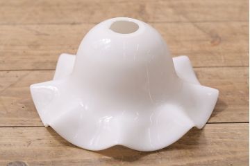 ヴィンテージ照明　イギリスビンテージ　可愛らしいフリルシェードのペンダントライト(ランプシェード、天井照明)(R-046328)