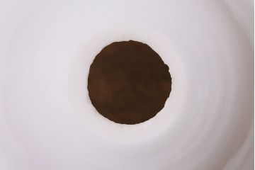 ヴィンテージ照明　イギリスビンテージ　黄緑の縁が可愛らしいフリルシェードのペンダントライト(ランプシェード、天井照明)(R-046336)