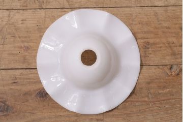 ヴィンテージ照明　イギリスビンテージ　可愛らしいフリルシェードのペンダントライト(ランプシェード、天井照明)(R-046339)