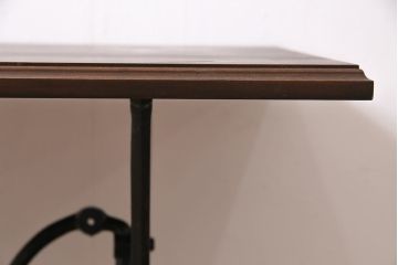シンガー社(SINGER)　ヒノキ材　リメイク　お洒落なインテリアにおすすめなミシンテーブル(シンガーミシン、サイドテーブル、カフェテーブル、ミシン台)(R-046347)