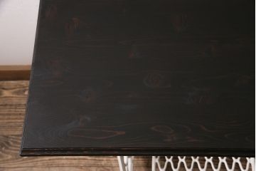 シンガー社(SINGER)　ヒノキ材　リメイク　ナチュラルなペイントミシンテーブル(シンガーミシン、サイドテーブル、カフェテーブル、ミシン台)(R-046349)