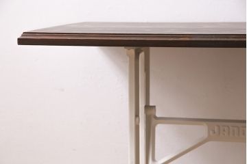 JANOME(ジャノメ)　ヒノキ材　リメイク　ペイントミシンテーブル(サイドテーブル、カフェテーブル、ミシン台)(R-046351)