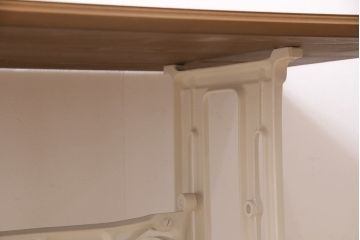 ヒノキ材　リメイク　ペイントミシンテーブル(サイドテーブル、カフェテーブル、ミシン台)(R-046352)