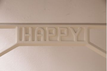 ヒノキ材　リメイク　ペイントミシンテーブル(サイドテーブル、カフェテーブル、ミシン台)(R-046352)