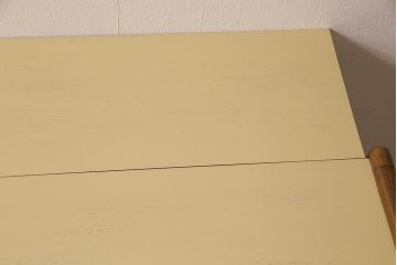 北欧ヴィンテージ家具　当店ペイント　チーク材　ナチュラルなカラーのトロリーワゴン(キッチンワゴン、サイドテーブル、ビンテージ)(R-046353)