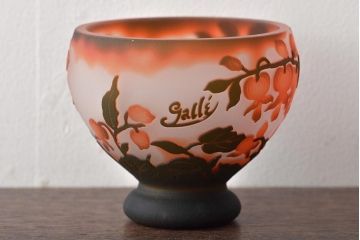 ガレ工房　ガラス小鉢(エミールガレ、花瓶、ボウル)(R-046422)