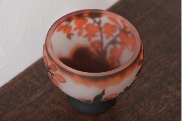 ガレ工房　ガラス小鉢(エミールガレ、花瓶、ボウル)(R-046422)