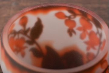 ガレ工房　ガラス小鉢(エミールガレ、花瓶、ボウル)(R-046422)