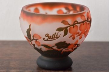 ガレ工房　ガラス小鉢(エミールガレ、花瓶、ボウル)(R-046422)
