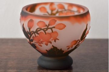 ガレ工房　ガラス小鉢(エミールガレ、花瓶、ボウル)(R-046422)