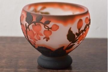 ガレ工房　ガラス小鉢(エミールガレ、花瓶、ボウル)(R-046422)